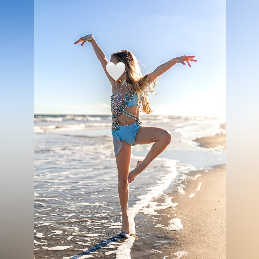 Blue Lyrical Dance Costume by Pearl Dazzle
